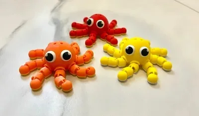 🐙 Pieuvre flexible articulée – porte-clés