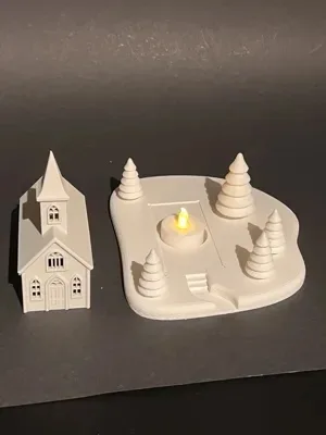 🏠 Maison lumineuse d’hiver avec LED – Impression 3D