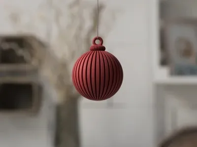🎄 Boule de Noël Japandi – 70 mm