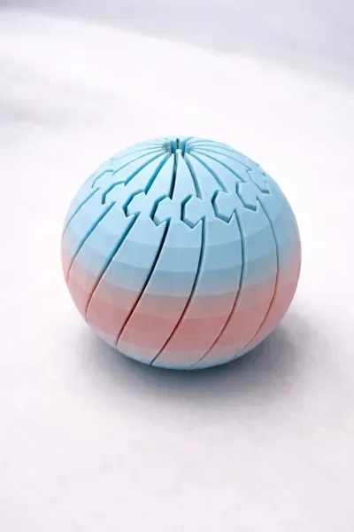 🌀 Balle anti-stress torsadée – Impression 3D