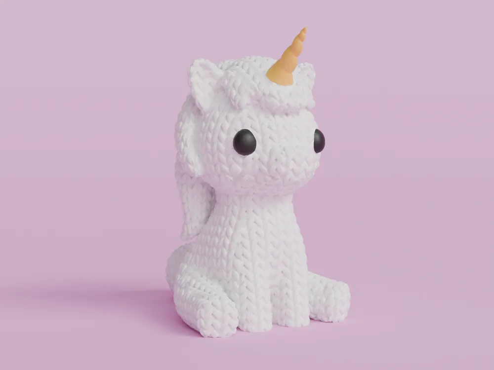 🦄 Licorne effet tricot – Impression 3D