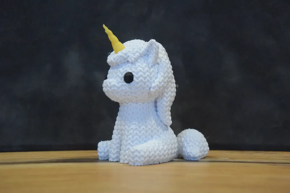 🦄 Licorne effet tricot – Impression 3D