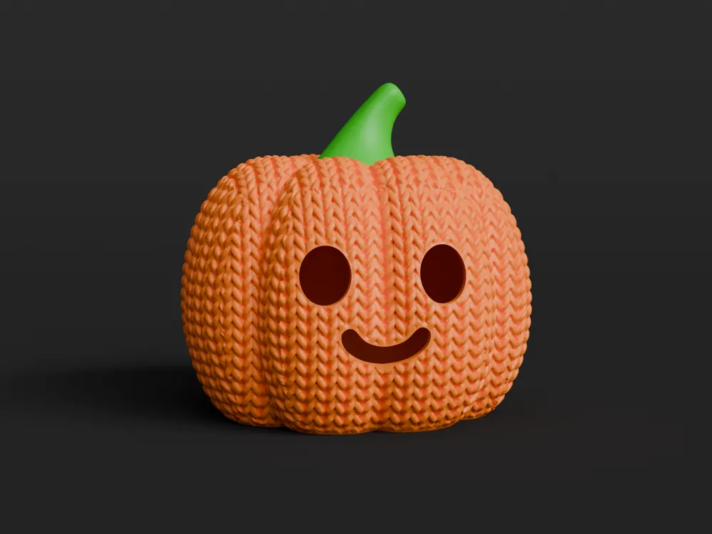 🎃 Citrouille d’Halloween effet tricot – Impression 3D