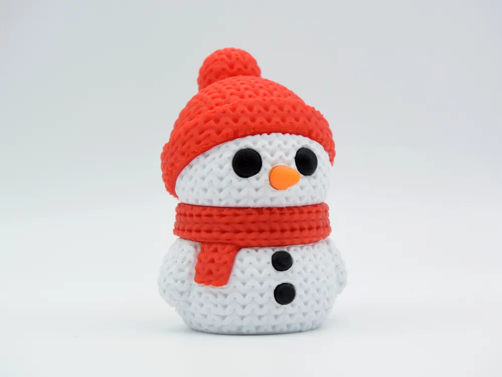 ☃️ Bonhomme de neige effet tricot – Impression 3D