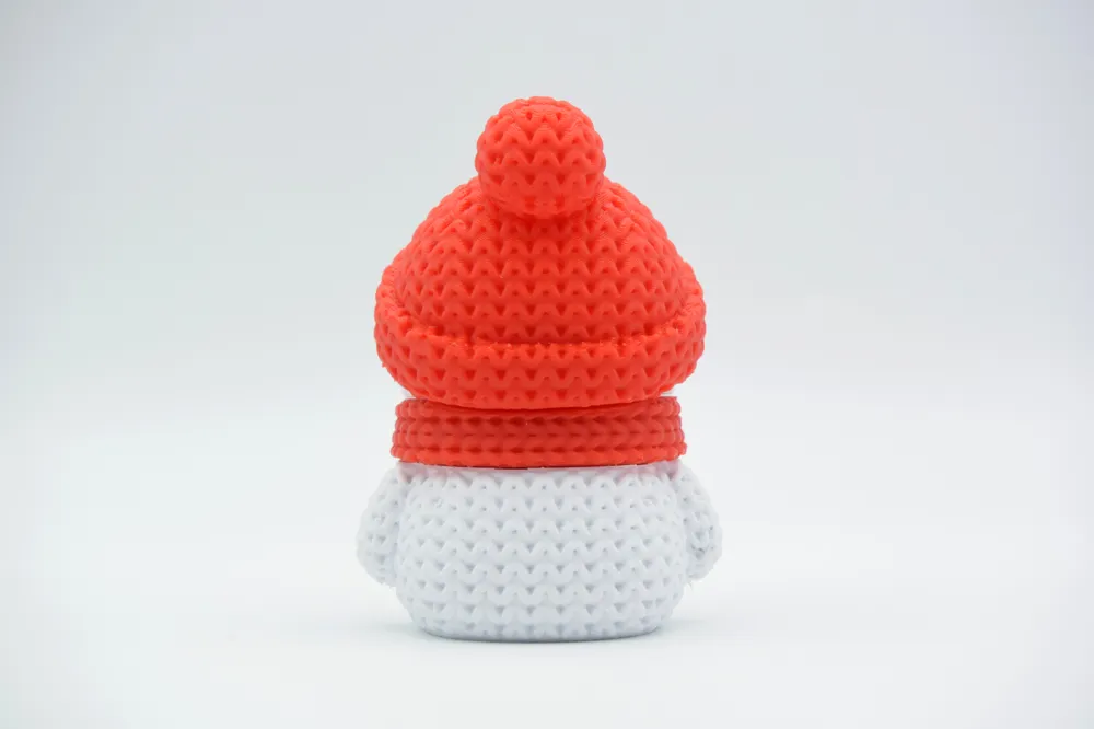 ☃️ Bonhomme de neige effet tricot – Impression 3D