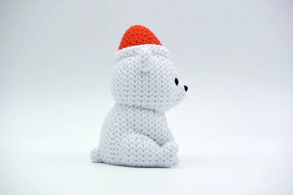 🐻‍❄️ Ours polaire de Noël effet tricot – Impression 3D