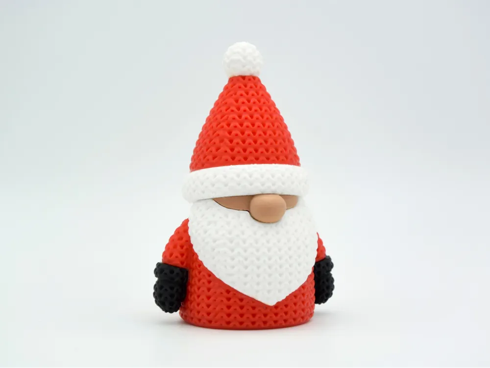 🎅 Gnome de Noël effet tricot – Impression 3D