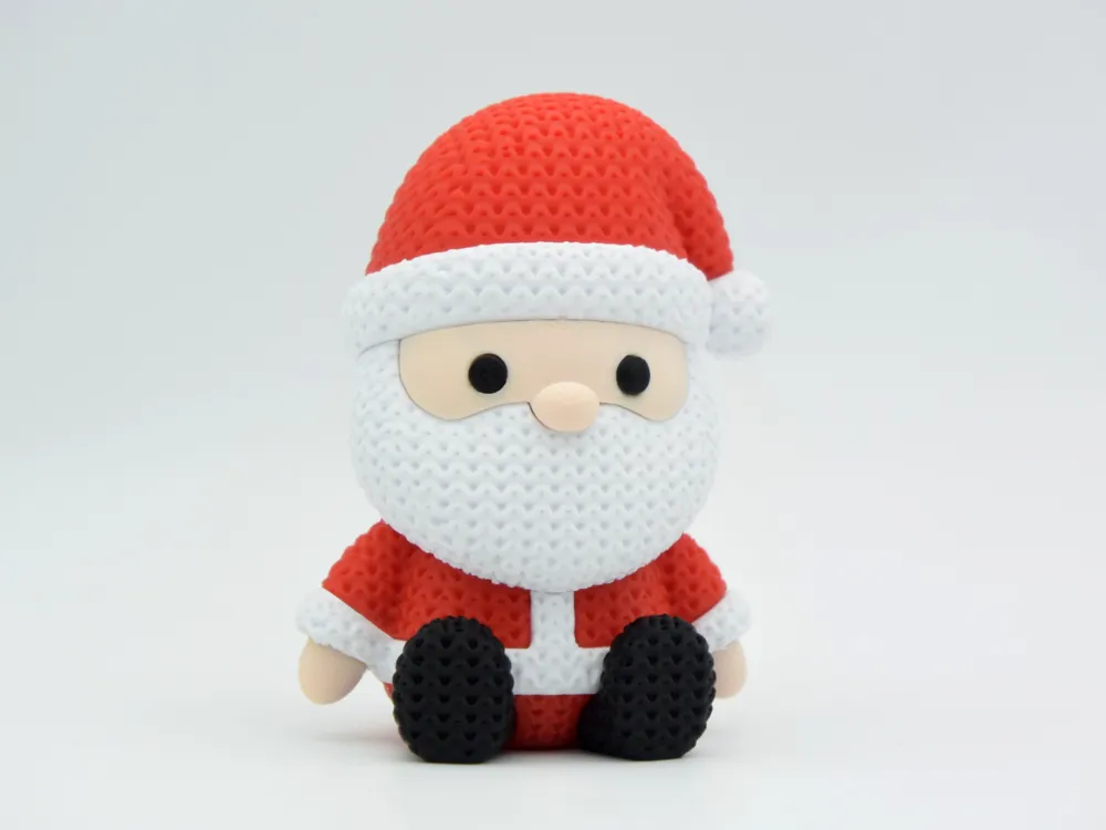 🎅 Père Noël effet tricot – Impression 3D